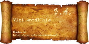 Vizi Antónia névjegykártya